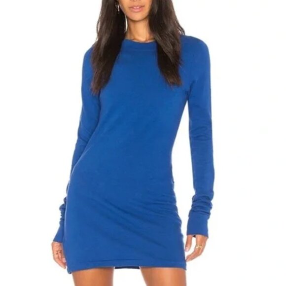 Cotton Citizen Tokyo Long Sleeve Mini Dress in Blue Size Small - Picture 1 of 4